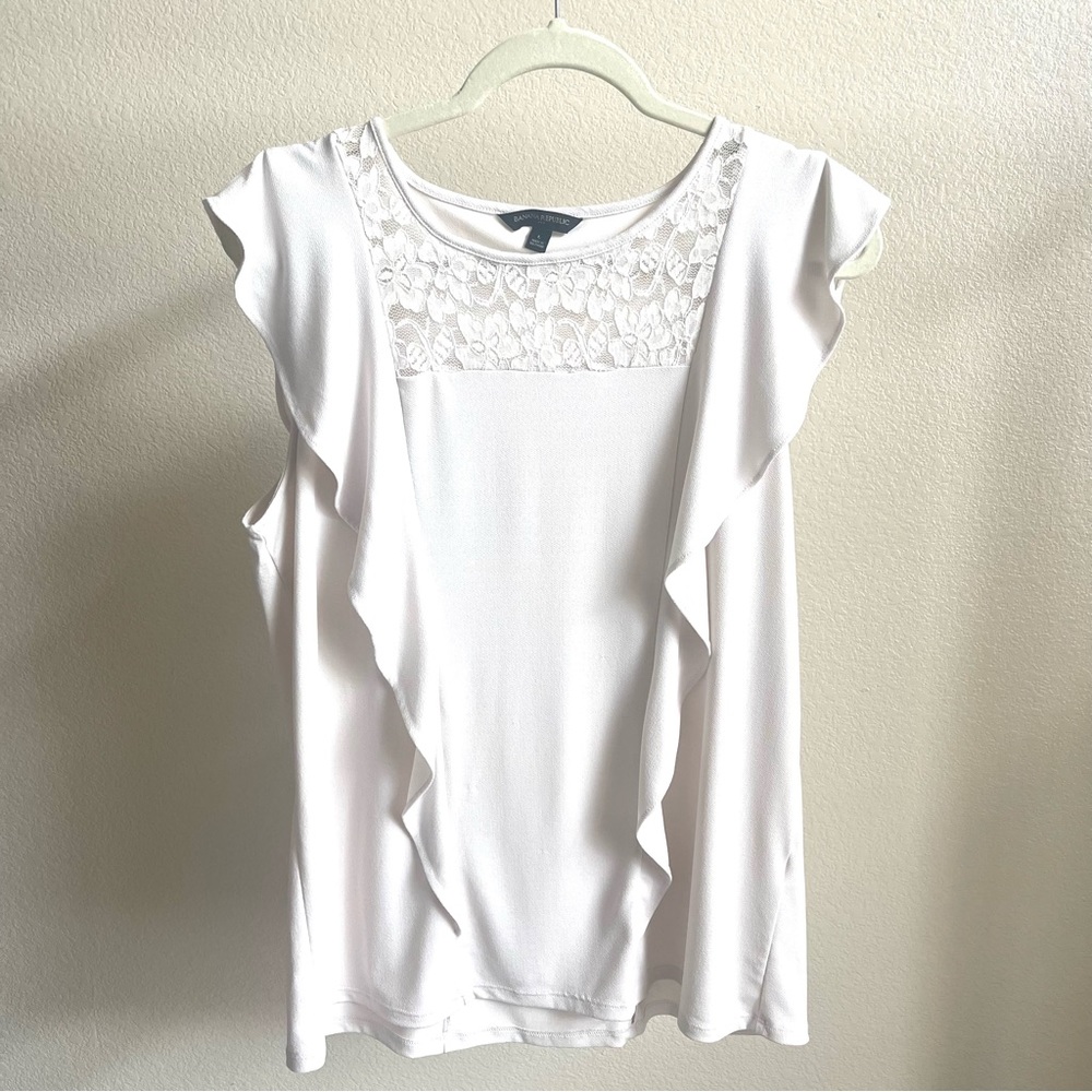 Banana Republic Cream Blouse with Lace